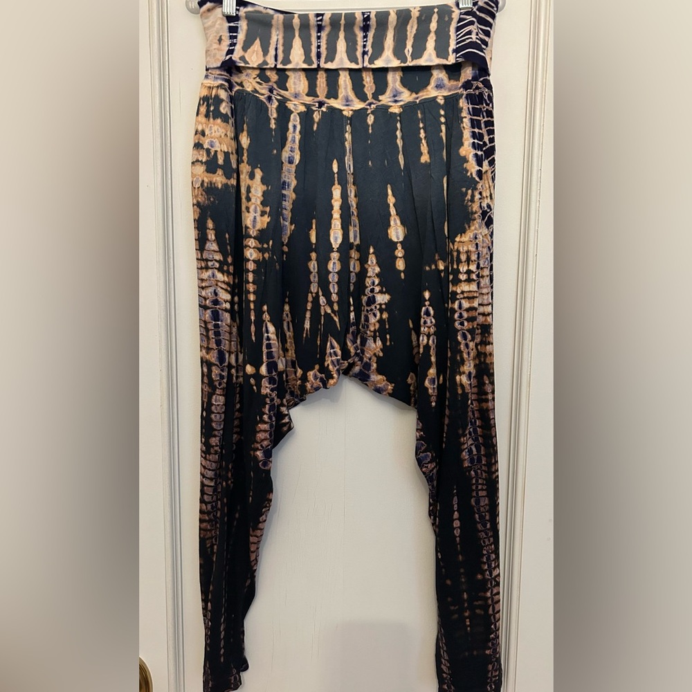 Tie dye Hard Tail Harem Roll Down Pant Large